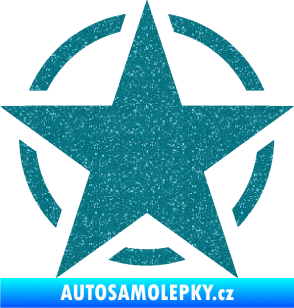 Samolepka Hvězda US Army 001 Ultra Metalic tyrkysová