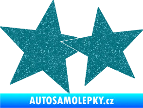 Samolepka Hvězdy 002 levá spojené Ultra Metalic tyrkysová