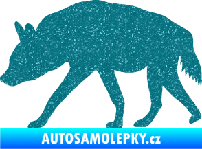 Samolepka Hyena 001 levá Ultra Metalic tyrkysová