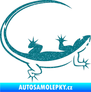 Samolepka Ještěrka 010 pravá Ultra Metalic tyrkysová