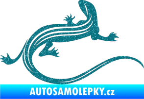 Samolepka Ještěrka 011 pravá Ultra Metalic tyrkysová
