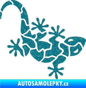 Samolepka Ještěrka 015 pravá Ultra Metalic tyrkysová