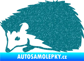 Samolepka Ježek 002 levá Ultra Metalic tyrkysová