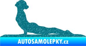 Samolepka Jóga 004 levá Ultra Metalic tyrkysová