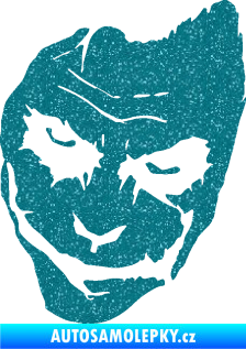 Samolepka Joker 002 levá tvář Ultra Metalic tyrkysová