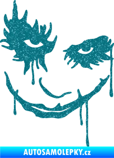Samolepka Joker 003 pravá tvář Ultra Metalic tyrkysová