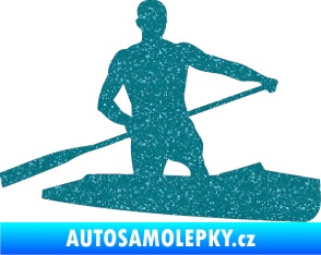 Samolepka Kanoista 002 pravá Ultra Metalic tyrkysová