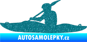 Samolepka Kanoista 003 levá Ultra Metalic tyrkysová