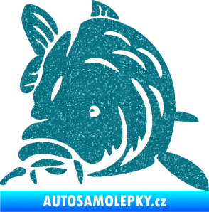 Samolepka Kapr 002 levá Ultra Metalic tyrkysová