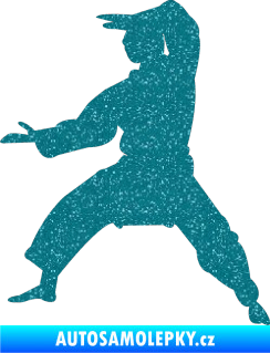 Samolepka Karate 006 levá Ultra Metalic tyrkysová