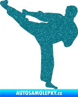 Samolepka Karate 008 levá Ultra Metalic tyrkysová