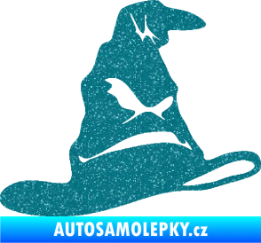 Samolepka Klobouk 001 pravá Ultra Metalic tyrkysová