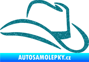 Samolepka Klobouk 002 pravá Ultra Metalic tyrkysová