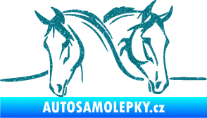 Samolepka Koníci 006 levá Ultra Metalic tyrkysová