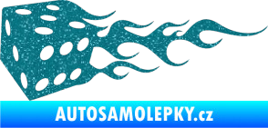 Samolepka Kostky 002 levá Ultra Metalic tyrkysová
