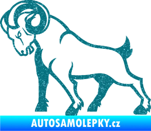 Samolepka Kozel 002 levá Ultra Metalic tyrkysová