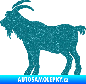 Samolepka Kozel 008 levá silueta Ultra Metalic tyrkysová