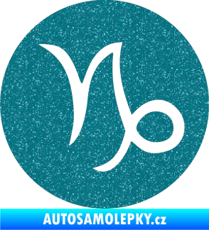 Samolepka Kozoroh 001 - horoskop Ultra Metalic tyrkysová