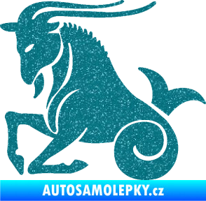 Samolepka Kozoroh 004 levá Ultra Metalic tyrkysová