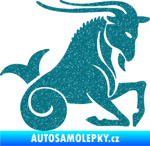 Samolepka Kozoroh 004 pravá Ultra Metalic tyrkysová
