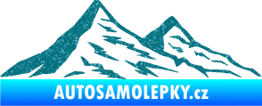 Samolepka Krajina hory 009 pravá Ultra Metalic tyrkysová