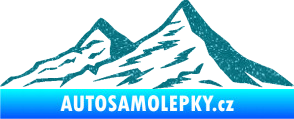 Samolepka Krajina hory 009 levá Ultra Metalic tyrkysová