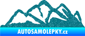 Samolepka Krajina hory 013 pravá Ultra Metalic tyrkysová