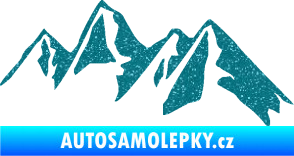 Samolepka Krajina hory 015 pravá Ultra Metalic tyrkysová