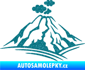 Samolepka Krajina hory 018 levá Ultra Metalic tyrkysová