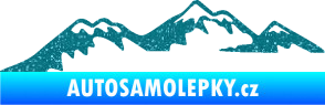 Samolepka Krajina hory 020 levá Ultra Metalic tyrkysová