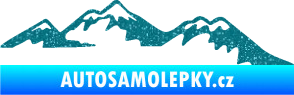 Samolepka Krajina hory 020 pravá Ultra Metalic tyrkysová