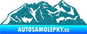 Samolepka Krajina hory 024 levá Ultra Metalic tyrkysová
