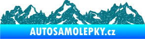 Samolepka Krajina hory 034 pravá Ultra Metalic tyrkysová
