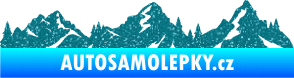 Samolepka Krajina hory 035 levá Ultra Metalic tyrkysová