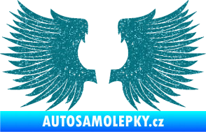 Samolepka Křídla 004 Ultra Metalic tyrkysová