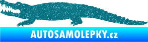 Samolepka Krokodýl 002 levá Ultra Metalic tyrkysová