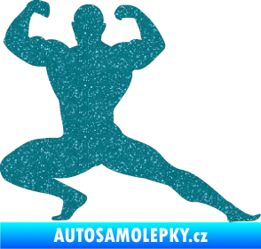 Samolepka Kulturista 015 pravá Ultra Metalic tyrkysová