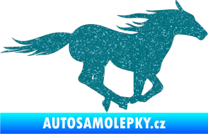 Samolepka Kůň 029 pravá Ultra Metalic tyrkysová