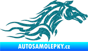 Samolepka Kůň 078 pravá Ultra Metalic tyrkysová