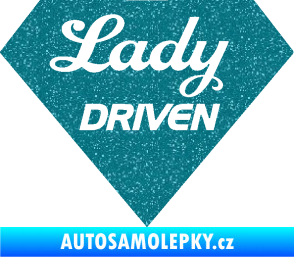 Samolepka Lady driven diamant Ultra Metalic tyrkysová