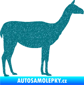 Samolepka Lama 001 pravá Ultra Metalic tyrkysová