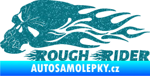 Samolepka Lebka 051 levá rough rider Ultra Metalic tyrkysová