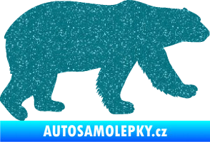 Samolepka Lední medvěd 002 pravá Ultra Metalic tyrkysová