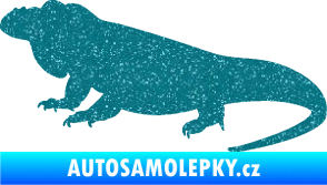 Samolepka Leguán 001 levá Ultra Metalic tyrkysová