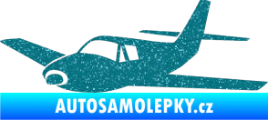 Samolepka Letadlo 001 levá Ultra Metalic tyrkysová