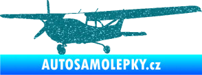 Samolepka Letadlo 014 levá Ultra Metalic tyrkysová