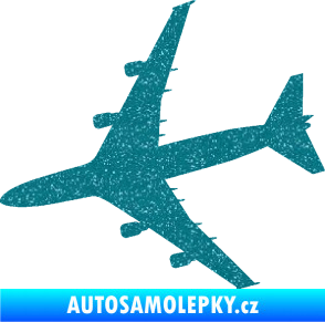 Samolepka letadlo 023 levá Jumbo Jet Ultra Metalic tyrkysová