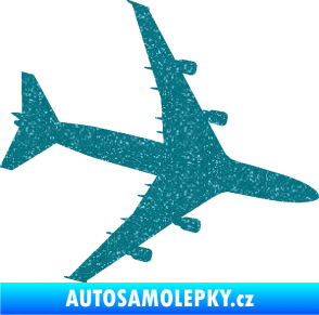 Samolepka letadlo 023 pravá Jumbo Jet Ultra Metalic tyrkysová