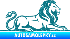 Samolepka Lev 010 pravá Ultra Metalic tyrkysová