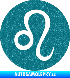 Samolepka Lev zvěrokruh 001 - horoskop Ultra Metalic tyrkysová